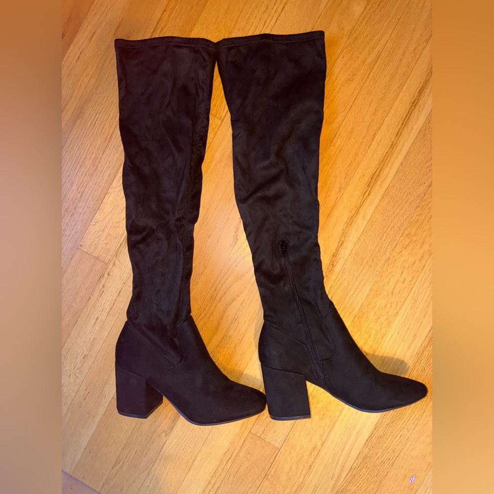 Bar III Black Over the Knee Boots Size 8.